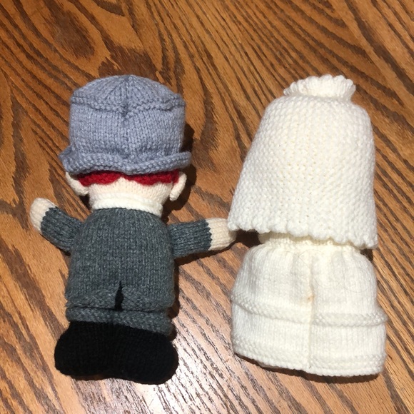 🐇 - bunny sale Unique cake topper - Wedding boy and girl hand knitted - Picture 2 of 4